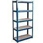 Home Vida 5 Tier Garage Shelf, Large, Blue