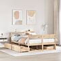 Vidaxl Bed Frame Without Mattress 140x200 Cm Solid Wood Pine