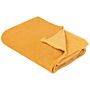 Blanket Orange Polyester 200 X 220 Cm Soft Pile Bed Throw Cover