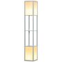 Homcom Modern Shelf Floor Lamp With Dual Ambient Light, Standing Lamp Living Room, 156cm, Grey