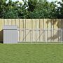 Vidaxl Dog House With Roof Light Grey 117x609x123 Cm Galvanised Steel