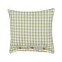 Decorative Cushion Olive Green And White Chequered Pattern 45 X 45 Cm Buttons Modern Décor Accessories