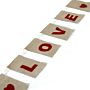 Natural Bunting I Love You (large With Hearts)