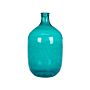 Vase Turquoise Glass 48 Cm Handmade Decorative Round Bud Shape Tabletop Home Decoration