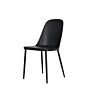 Aspen Duo Chair, Black Plastic Seat With Black Metal Legs (pair)