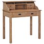 Vidaxl Desk 90x50x100 Cm Solid Teak Wood