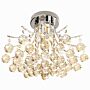 Homcom 3 Lights Mordern Style Ceiling Chandelier Pendant Crystal Light W/ Transparent K9 Crystal Droplets D40 X 28h (cm)