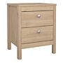 Madrid Bedside Table 2 Drawers In Jackson Hickory Oak