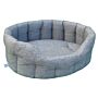 P&l Superior Pet Beds - Premium Oval Basket Weave Softee Bed Grey Size Large Internal L76cm X W64cm X H24cm