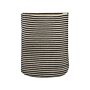 Storage Basket Beige And Black Cotton Striped Pattern Laundry Bin Boho Accessories