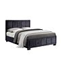 Hannover King Bed Black Crushed Velvet