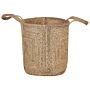 Storage Basket Natural Jute Braided Laundry Hamper Fabric Bin