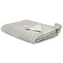 Blanket Light Grey Throw 150 X 200 With Pom Poms Soft Coverlet