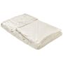 Blanket Cream Polyester 150 X 200 Cm Bedspread Throw Golden Marble Pattern Living Room Bedroom