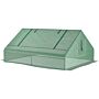 Outsunny Mini Greenhouse, Portable Garden Small Greenhouse With Zipped Windows And Door, 180 X 140 X 80cm, Dark Green