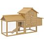 Pawhut Chicken Coop Hen Cage Small Animal Hutch Nesting Box W/outdoor Run 150.5 X 54 X 87 Cm