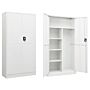 Vidaxl Locker Cabinet White 90x40x180 Cm Steel