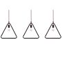 Set Of 3 Ceiling Lamps Brown Metal Triangle Shade Pendant