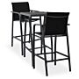 Vidaxl 3 Piece Garden Bar Set Black