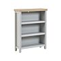 Bookcase Grey Light Wood Particle Board 3 Shelves Short Storage Unit