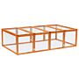 Pawhut Wooden Rabbit Hutch Outdoor, Guinea Pig Hutch, Bunny Cage With Wire Mesh Safety Rabbit Run And Play Space 181 X 100 X 48 Cm