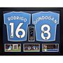 Manchester City Fc Rodri & Gundogan Signed Shirts & Medal (dual Framed)