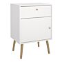 Cumbria Nightstand 1 Door + 1 Drawer White