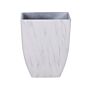 Outdoor Indoor Plant Pot Marble Effect White Stone Mixture Square 35 X 42 Cm