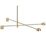 Pendant Lamp 4 Lights Gold Metal Frame