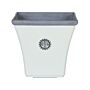 Plant Pot Planter White Stone Mixture Outdoor Resistances Square 43 X 39 Cm All-weather