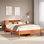 Vidaxl Bookcase Bed Without Mattress Wax Brown 120x190 Cm Small Double Solid Wood Pine