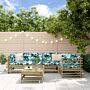 Vidaxl 6 Piece Garden Lounge Set Impregnated Wood Pine