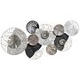 Wall Decor Circles Back And Silver Metal Wall Art