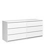 Naia Wide Chest Of 6 Drawers (3+3) In White High Gloss