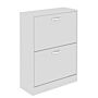 2 Drawer Shoe Cabinet, White