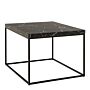 Barossa Coffee Table With Black Marble Effect Top & Black Steel Base 60cm