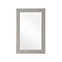 Wall Hanging Mirror Grey 60 X 91 Cm Matt Finish Thick Frame