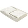 Blanket Cream Polyester 130 X 180 Cm Bedspread Throw Golden Star Pattern