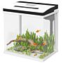 Pawhut 13l Glass Aquarium Fish Tank With Filter, Led Lighting, For Betta, Guppy, Mini Parrot Fish, Shrimp, 29 X 20 X 30.5cm