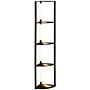 Homcom Corner Floor Lamp For With Dimmable Warm White Led Light, Modern Tall Standing Lamp, Black