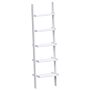 York 5 Tier Ladder Bookcase, White