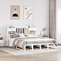 Vidaxl Bookcase Bed Without Mattress White 200x200 Cm Solid Wood Pine