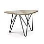 Mersey Coffee Table Natural With Black Metal Legs