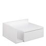 Avignon Square Bedside Table With 1 Drawer & Small Shelf In White