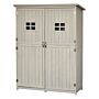 Outsunny Wooden Garden Shed Tool Storage Outsunny Wooden Garden Shed W/ Two Windows, Tool Storage Cabinet, 127.5l X 50w X 164h Cm, Grey