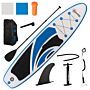 Outsunny 10'6" X 30" X 6" Inflatable Paddle Stand Up Board, Adjustable Aluminium Paddle Non-slip Deck Board With Isup Accessories, 320l X 76w X 15h Cm