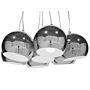 7-light Cluster Pendant Silver Metal Round Shades Lamp