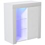 Azura 1 Door Led Sideboard, White