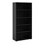 Prima Bookcase 4 Shelves In Black Woodgrain