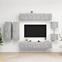 Vidaxl 8 Piece Tv Cabinet Set Concrete Grey Engineered Wood